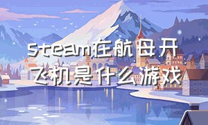 steam在航母开飞机是什么游戏