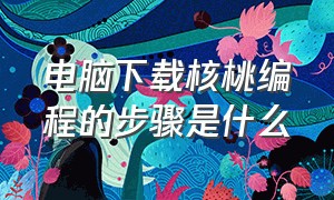 电脑下载核桃编程的步骤是什么