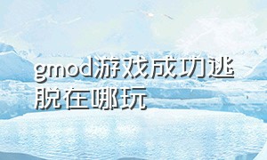 gmod游戏成功逃脱在哪玩