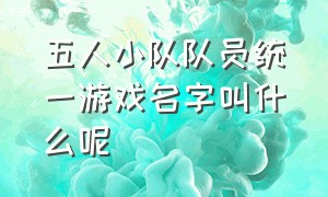 五人小队队员统一游戏名字叫什么呢