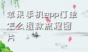 苹果手机app订单怎么退款流程图片