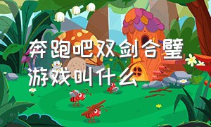 奔跑吧双剑合璧游戏叫什么