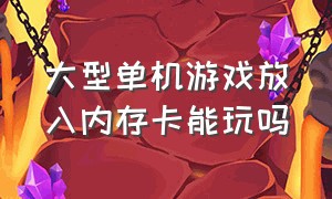 大型单机游戏放入内存卡能玩吗