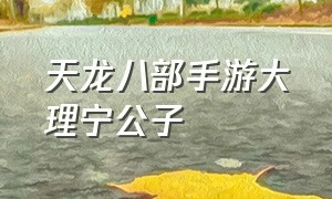 天龙八部手游大理宁公子