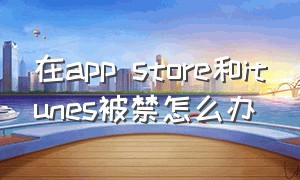 在app store和itunes被禁怎么办