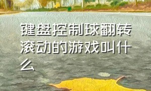 键盘控制球翻转滚动的游戏叫什么