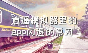 逍遥模拟器里的app闪退的原因