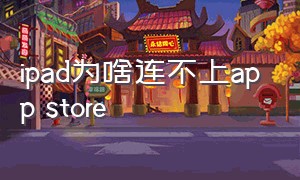 ipad为啥连不上app store