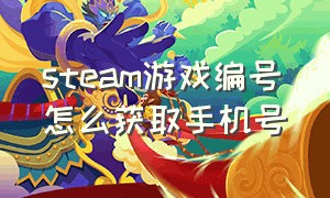 steam游戏编号怎么获取手机号