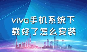 vivo手机系统下载好了怎么安装