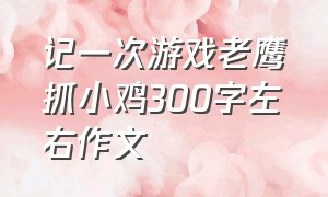 记一次游戏老鹰抓小鸡300字左右作文