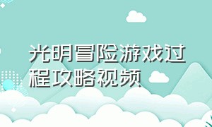 光明冒险游戏过程攻略视频