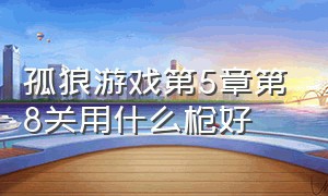 孤狼游戏第5章第8关用什么枪好