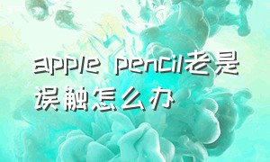 apple pencil老是误触怎么办