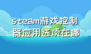 steam游戏控制器应用选项在哪