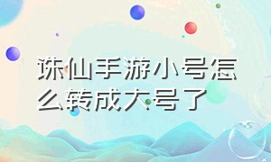 诛仙手游小号怎么转成大号了