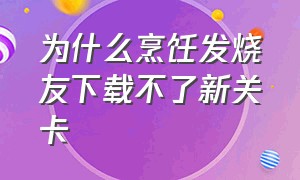 为什么烹饪发烧友下载不了新关卡