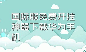 国际服免费开挂神器下载华为手机