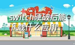 switch硬破后能下载什么应用