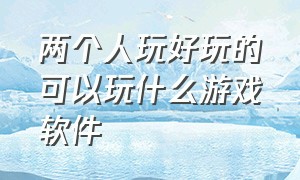 两个人玩好玩的可以玩什么游戏软件