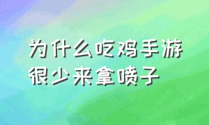 为什么吃鸡手游很少来拿喷子