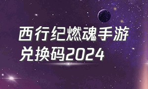西行纪燃魂手游兑换码2024