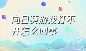 向日葵游戏打不开怎么回事