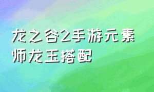 龙之谷2手游元素师龙玉搭配