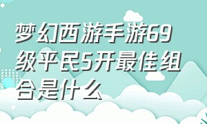 梦幻西游手游69级平民5开最佳组合是什么