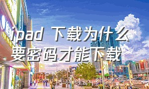 ipad 下载为什么要密码才能下载