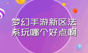 梦幻手游新区法系玩哪个好点啊