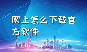 网上怎么下载官方软件