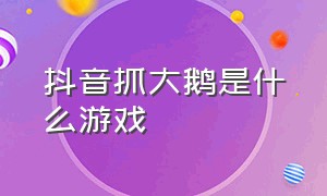 抖音抓大鹅是什么游戏