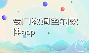 专门教调色的软件app