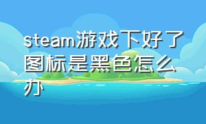 steam游戏下好了图标是黑色怎么办