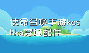 使命召唤手游koshka穿墙配件