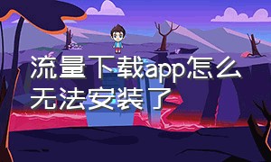 流量下载app怎么无法安装了