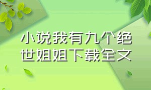 小说我有九个绝世姐姐下载全文