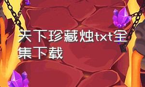 天下珍藏烛txt全集下载