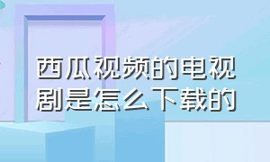 西瓜视频的电视剧是怎么下载的