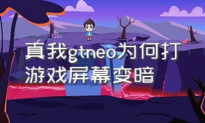 真我gtneo为何打游戏屏幕变暗