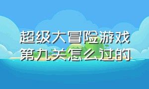 超级大冒险游戏第九关怎么过的