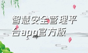 智慧安全管理平台app官方版