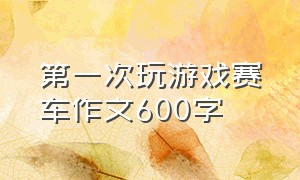 第一次玩游戏赛车作文600字