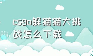 csgo躲猫猫大挑战怎么下载