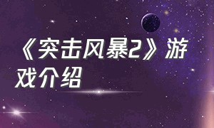 《突击风暴2》游戏介绍