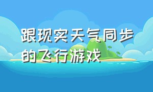 跟现实天气同步的飞行游戏