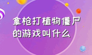 拿枪打植物僵尸的游戏叫什么