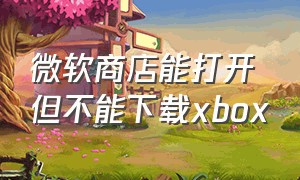 微软商店能打开但不能下载xbox