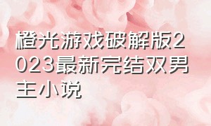 橙光游戏破解版2023最新完结双男主小说